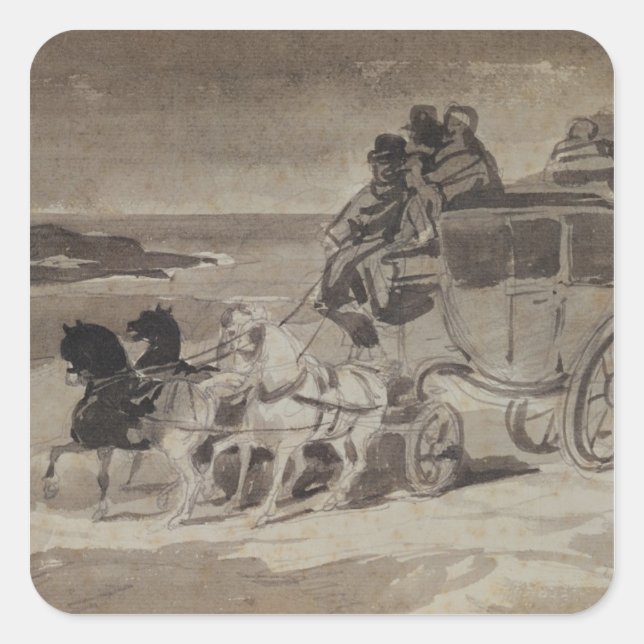 Stagecoach Fyrkantigt Klistermärke (Framsida)