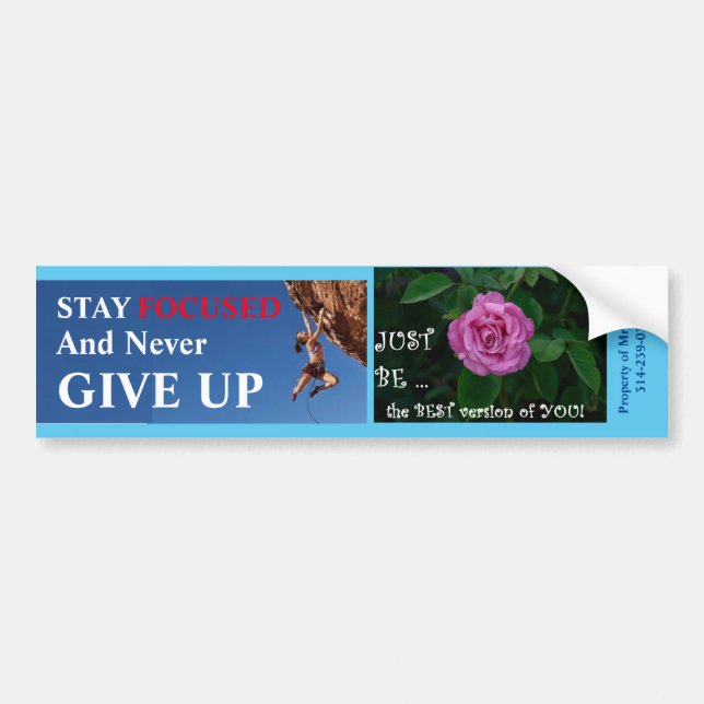 Staget fokuserade… och är den bäst… bildekal (Framsidan)