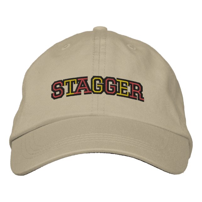 Stagger Manar Khaki justerbar hatt Broderad Keps (Framsida)