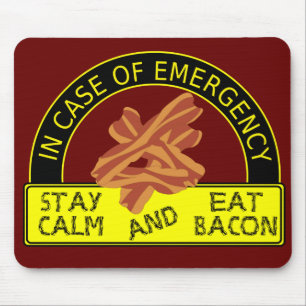 Staglugn, äter bacon Mousepad Musmatta