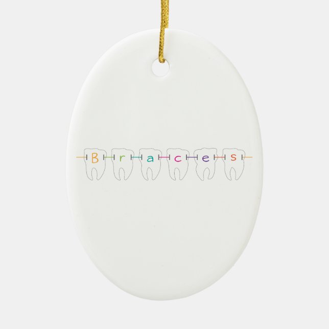 Stagtänder Julgransprydnad Keramik (Framsidan)