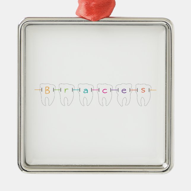 Stagtänder Julgransprydnad Metall (Framsidan)