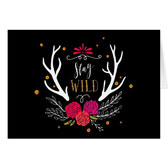 Stagvild Hälsningskort (Framsidan Horizontal)