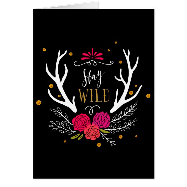 Stagvild Hälsningskort (Framsidan)