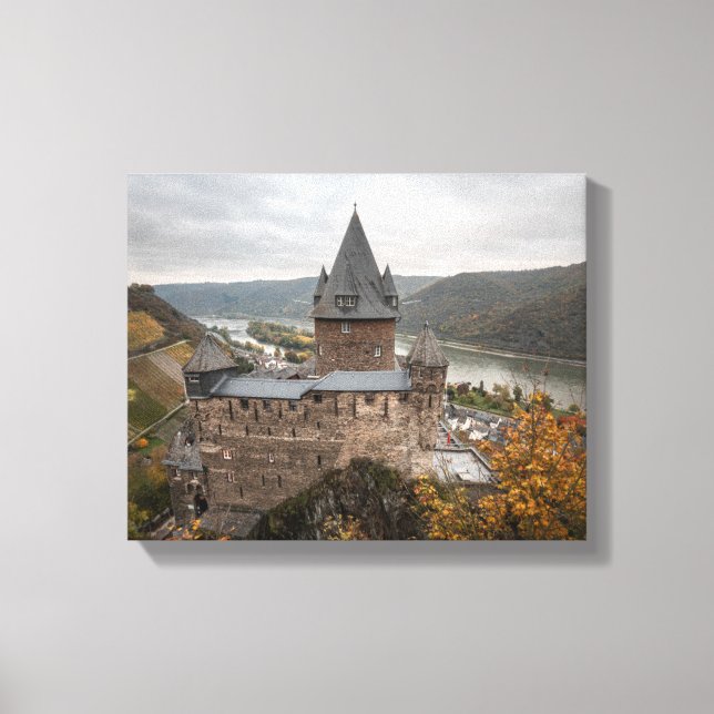 Stahleck Castle Bacharach Tyskland Canvastryck (Framsida)