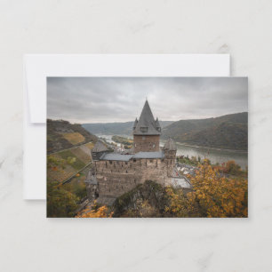 Stahleck Castle Bacharach Tysklant kort