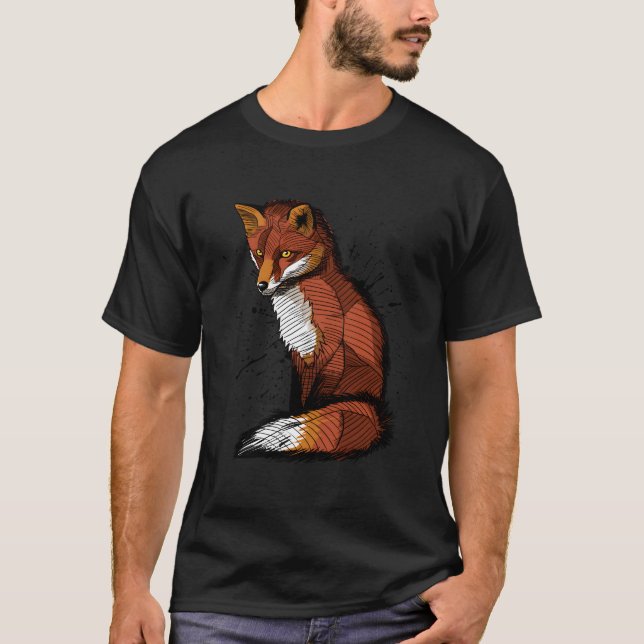 Stain Fox Animal Beautiful T Shirt (Framsida)