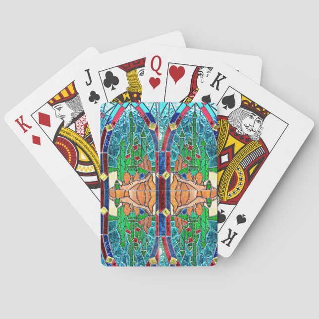 Stain-glaskort Casinokort (Baksidan)