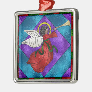Stain Glass Angel-design Julgran Ornament