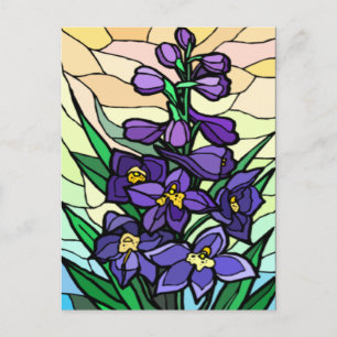 Stain Glass Dendrobium-vykort Vykort