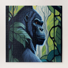 Stain Glass Gorilla Pussel