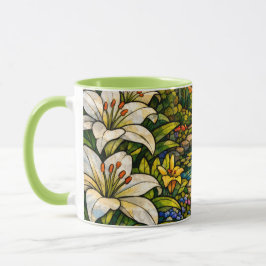 Stain Glass Lilies and Sunshine Mugg