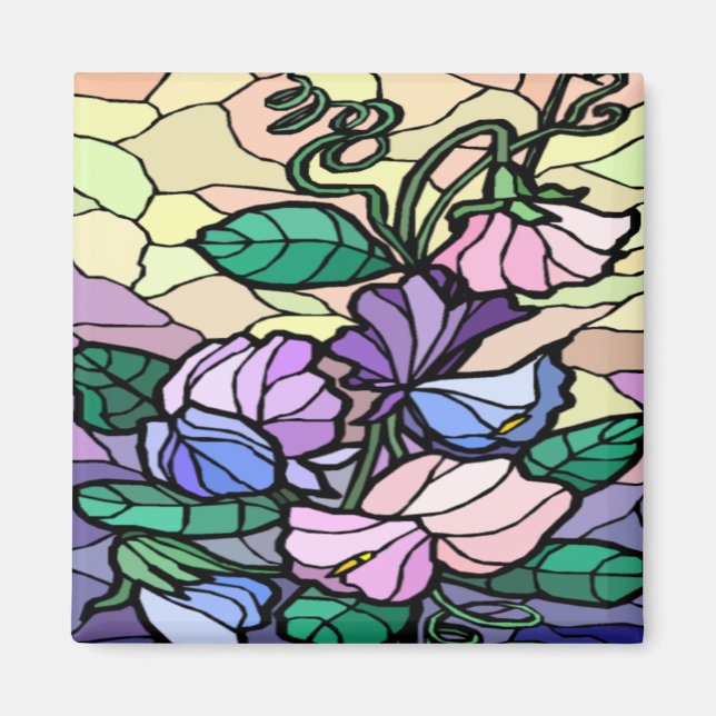 Stain Glass Lily från Fält Magnet (Framsidan)