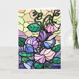 Stain Glass Lily of the Fält Card Kort
