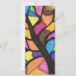 Stain glass tree art  inbjudningar