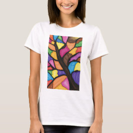 Stain glass tree art  t shirt