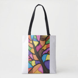 Stain glass tree art  tygkasse