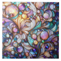 Stained glass abstract colourful