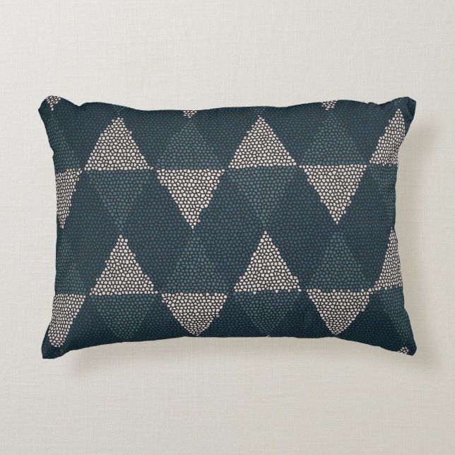 Stained Glass Blue Diamond Prydnadskudde (Framsidan)