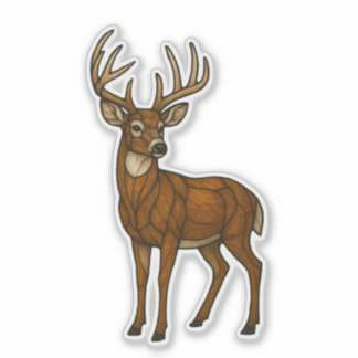 Stained Glass Buck Klistermärken