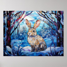 Stained Glass Bunny