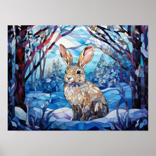 Stained Glass Bunny Poster (Framsidan)