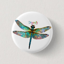 Stained Glass Colorful Dragonfly Knapp