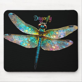Stained Glass Colorful Dragonfly Musmatta