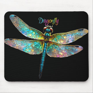 Stained Glass Colorful Dragonfly Musmatta