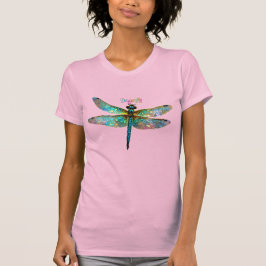 Stained Glass Colorful Dragonfly T Shirt