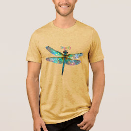 Stained Glass Colorful Dragonfly T Shirt