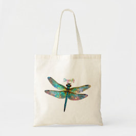 Stained Glass Colorful Dragonfly Tygkasse