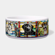 Stained Glass Dog Bowl