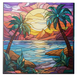 Stained Glass Kakelplatta