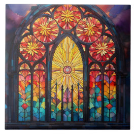 Stained Glass Kakelplatta