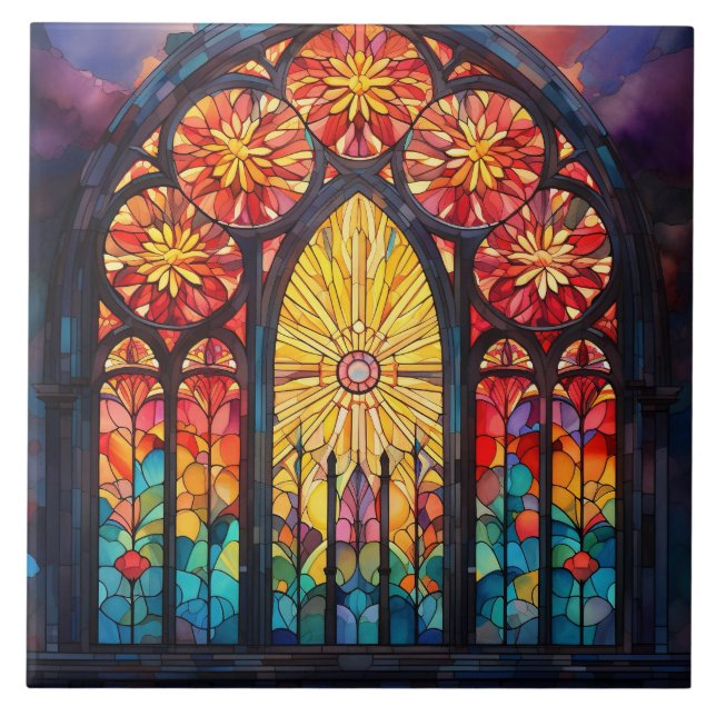 Stained Glass  Kakelplatta (Framsidan)