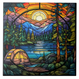 Stained Glass Kakelplatta