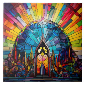  Stained Glass  Kakelplatta