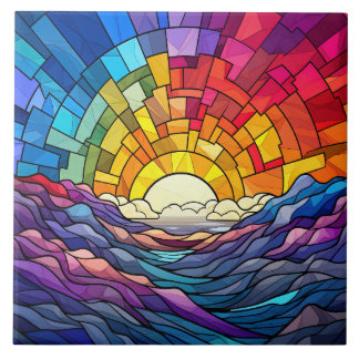  Stained Glass  Kakelplatta