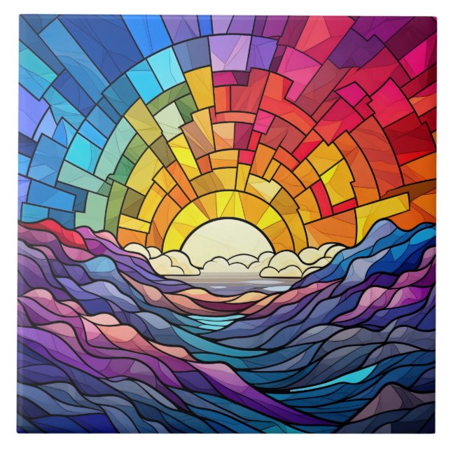  Stained Glass  Kakelplatta (Framsidan)