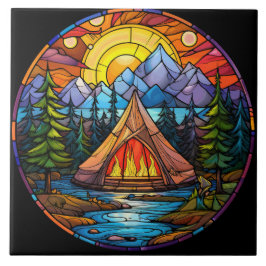 Stained Glass Kakelplatta