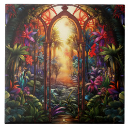 Stained Glass Kakelplatta