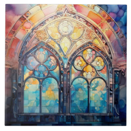Stained Glass Kakelplatta