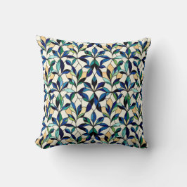 Stained Glass Leaf Throw Pillow Kudde