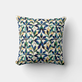 Stained Glass Leaf Throw Pillow Kudde