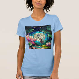 Stained Glass Little Fairy With Dragonfly T Shirt