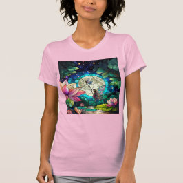 Stained Glass Little Fairy With Dragonfly T Shirt