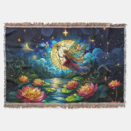 Stained Glass Moonlight Flight Fairy  Filt