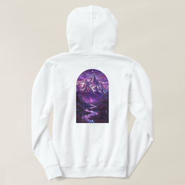 Stained Glass Mountain Hoodie (Design baksida)