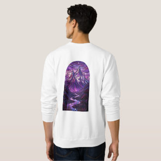 Stained Glass Mountain-sweatshirt Lång Ärmad Tröja